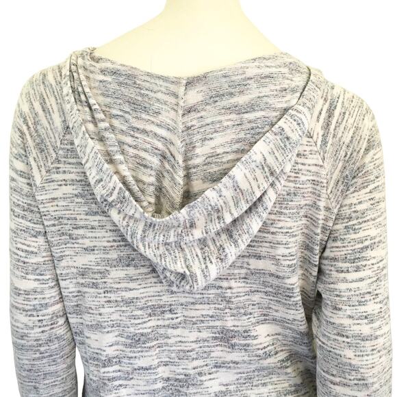 DRESSBARN Lightweight V-neck Pullover Hoodie Sweater in Space dye SZ M - Picture 6 of 11